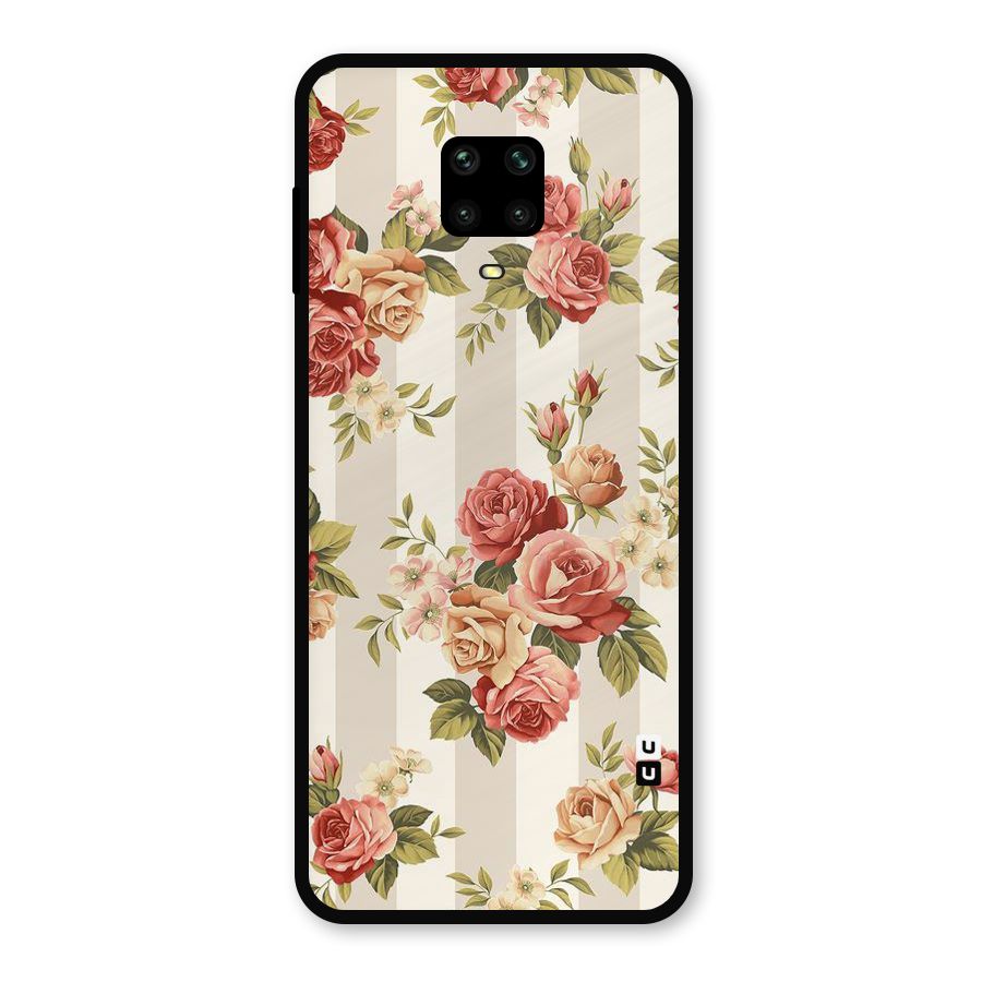 Vintage Color Flowers Metal Back Case for Poco M2 Pro