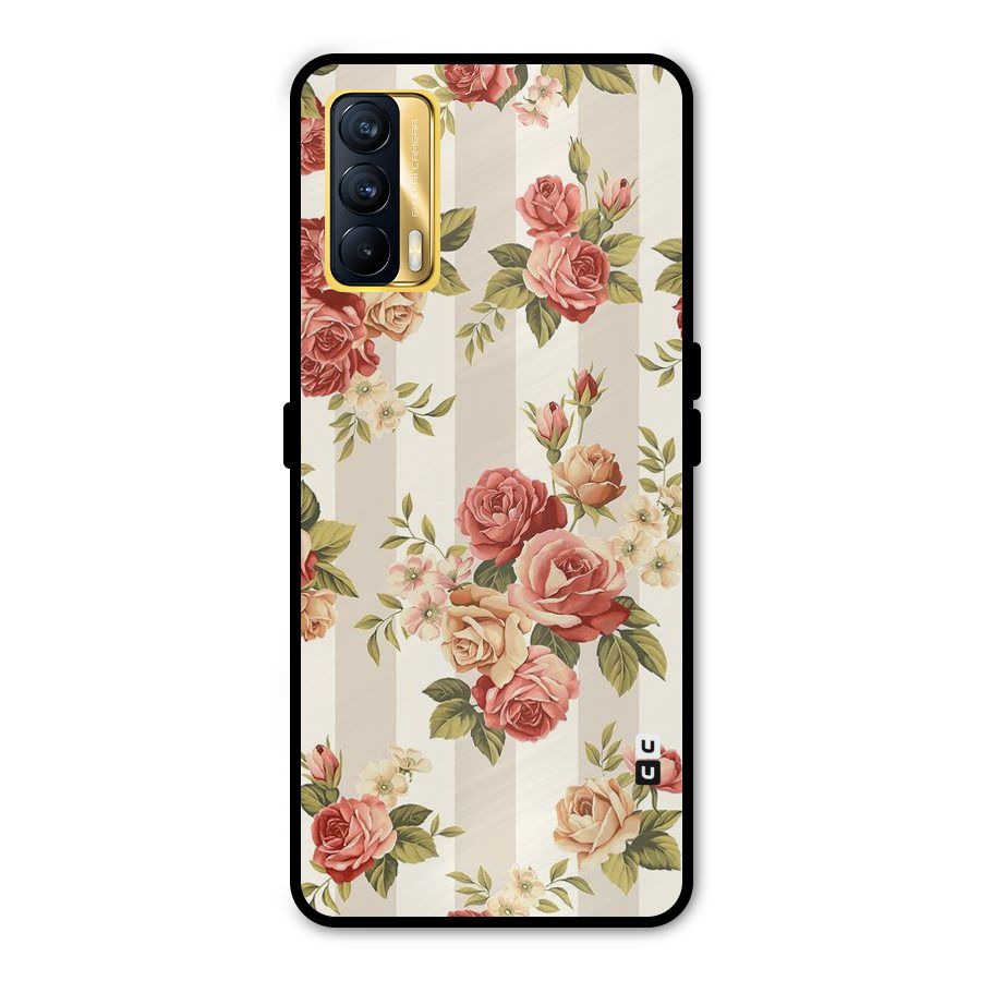 Vintage Color Flowers Metal Back Case for Realme X7