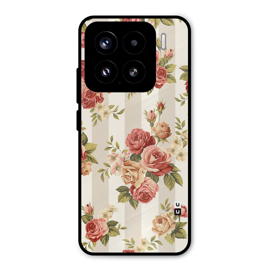 Vintage Color Flowers Metal Back Case for Xiaomi 15
