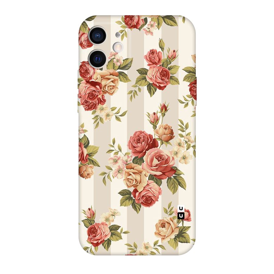 Vintage Color Flowers Original Polycarbonate Back Case for iPhone 12