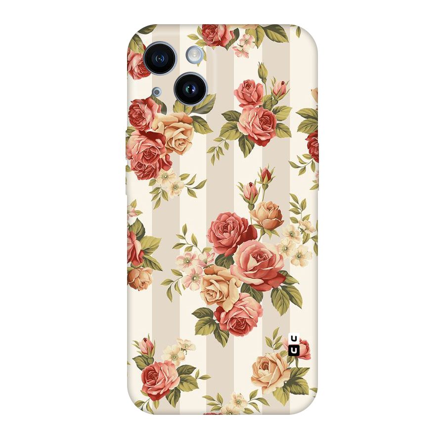 Vintage Color Flowers Original Polycarbonate Back Case for iPhone 14