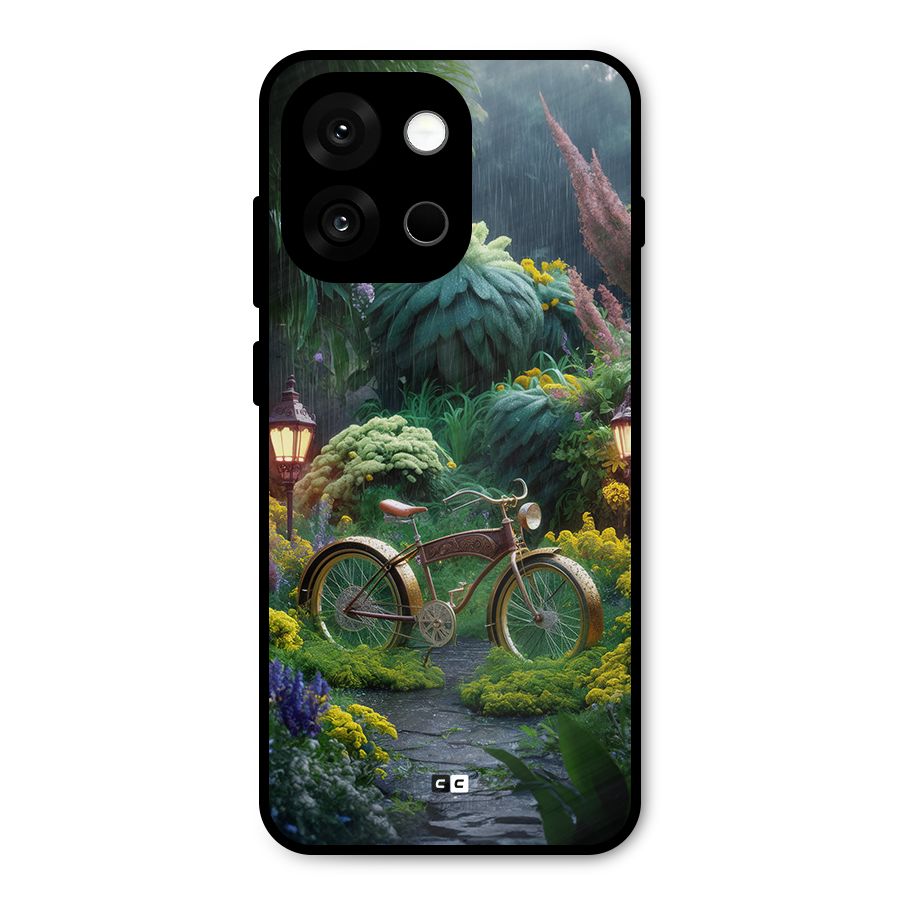 Vintage Cycle In Garden Metal Back Case for OnePlus 13s