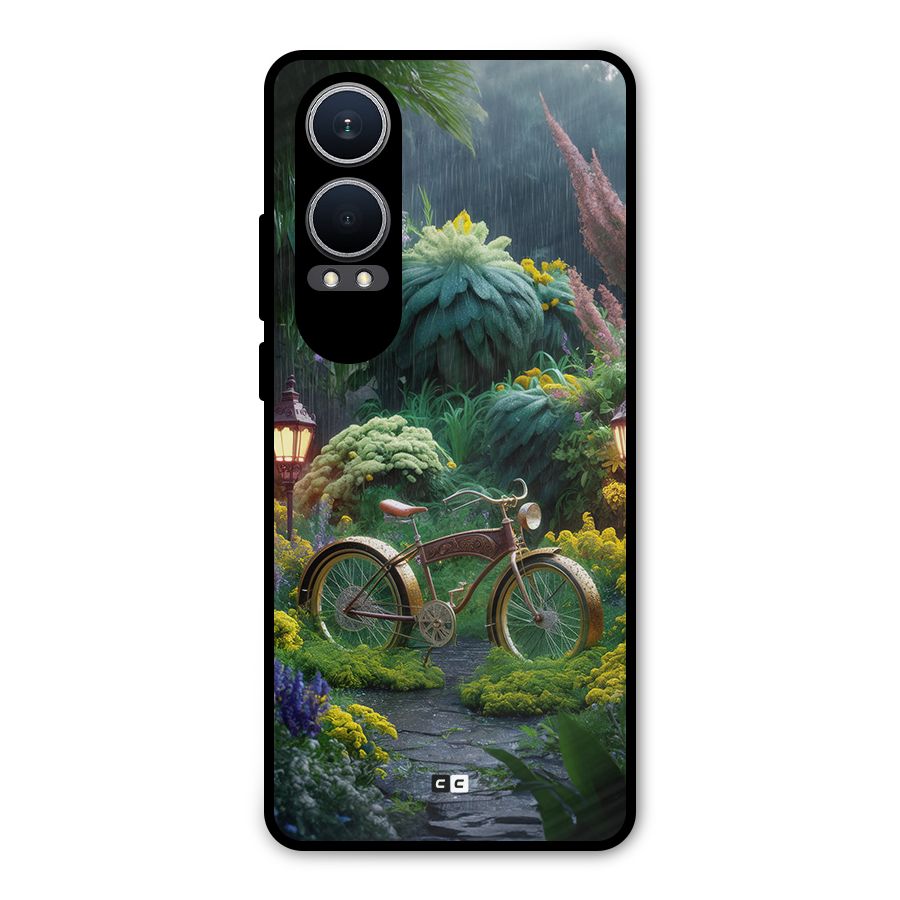 Vintage Cycle In Garden Metal Back Case for OnePlus Nord CE4 Lite