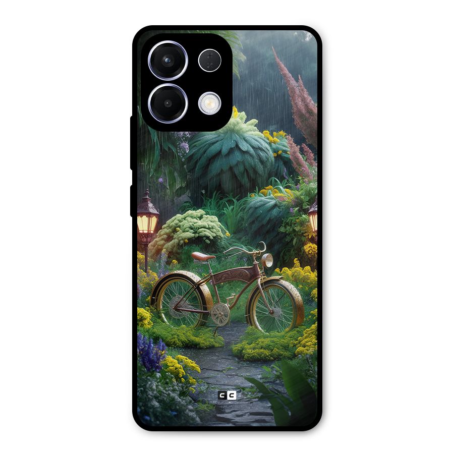 Vintage Cycle In Garden Metal Back Case for Oppo K13