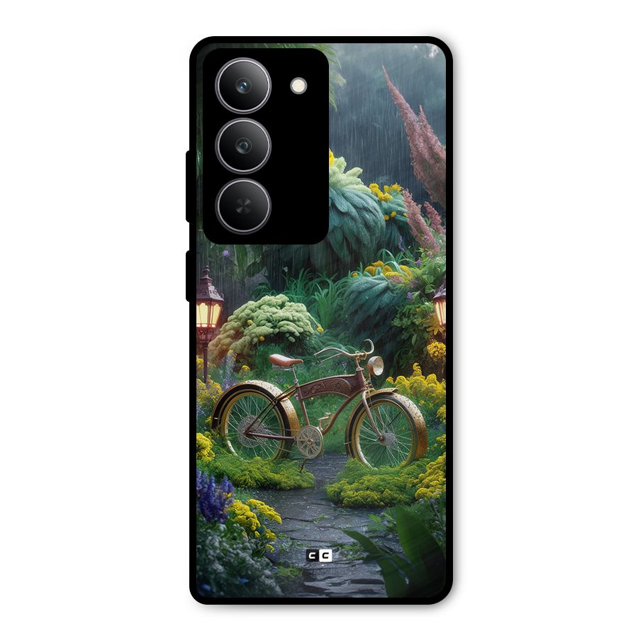 Vintage Cycle In Garden Metal Back Case for Realme P3x