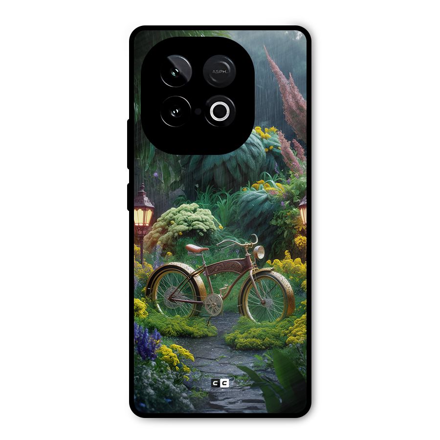Vintage Cycle In Garden Metal Back Case for iQOO Neo 10