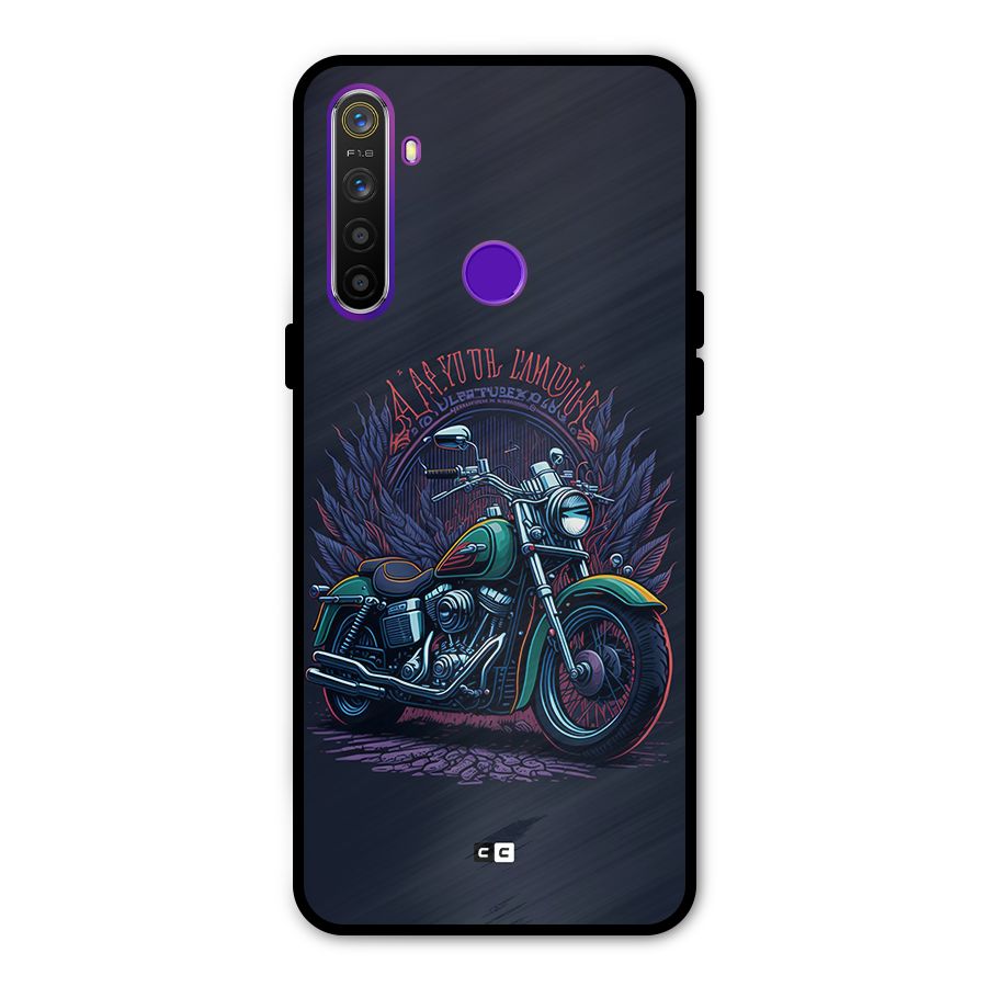 Vintage Desi Bike Glass Back Case for Realme 5s