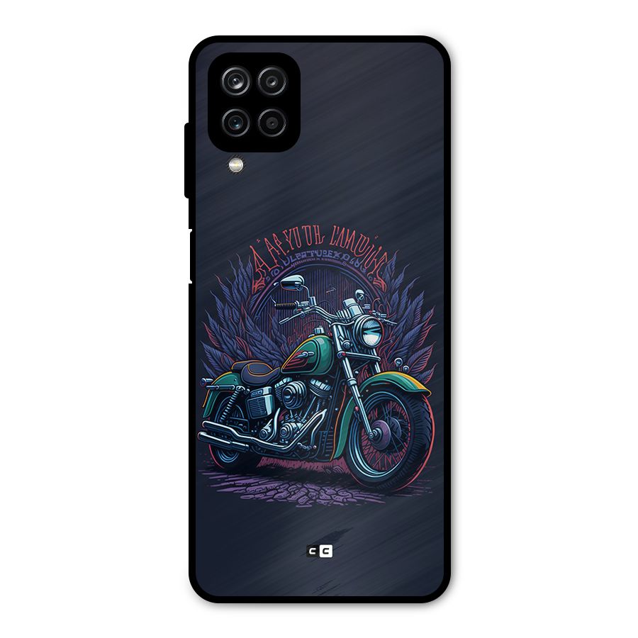 Vintage Desi Bike Metal Back Case for Galaxy A12