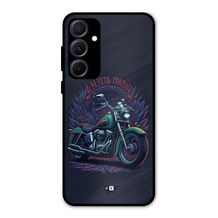 Vintage Desi Bike Metal Back Case for Galaxy A35