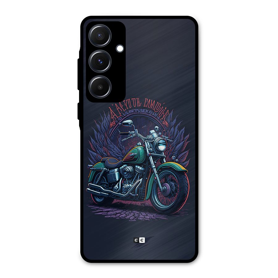 Vintage Desi Bike Metal Back Case for Galaxy A55