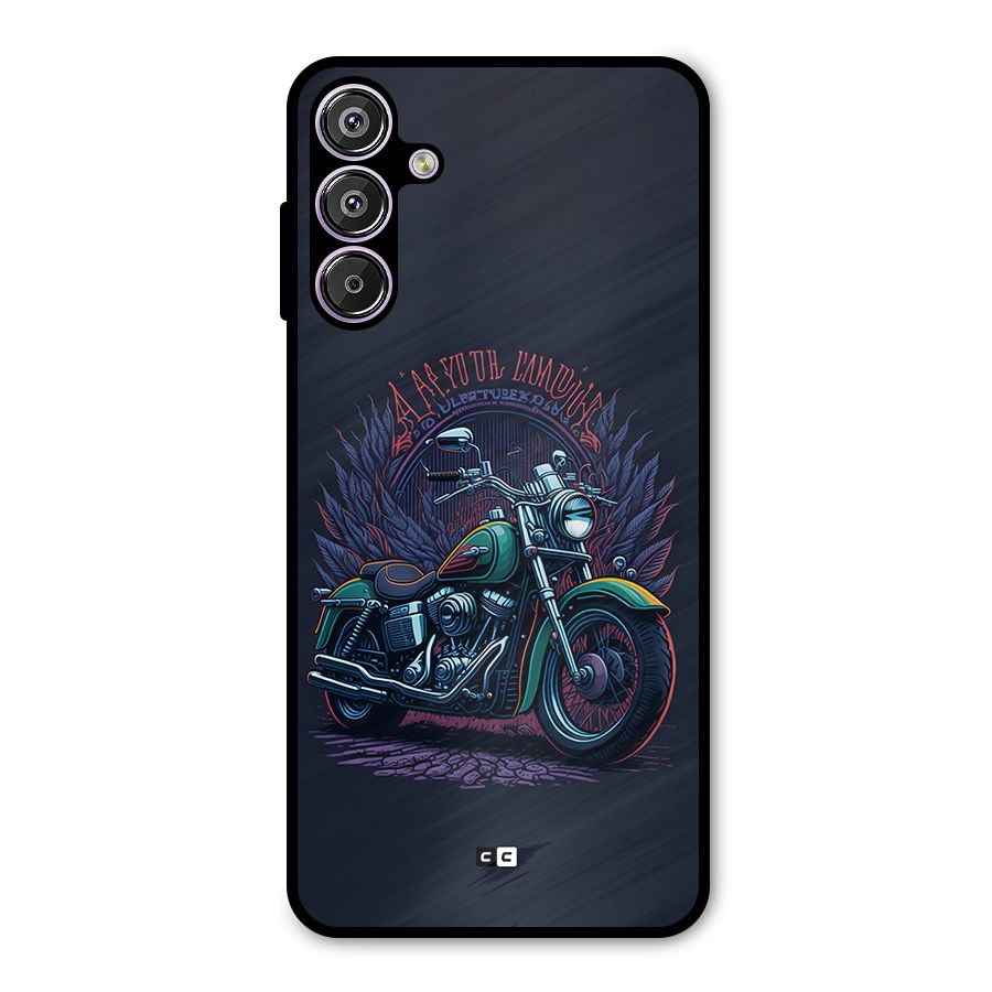 Vintage Desi Bike Metal Back Case for Galaxy F15