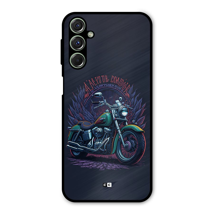 Vintage Desi Bike Metal Back Case for Galaxy F34
