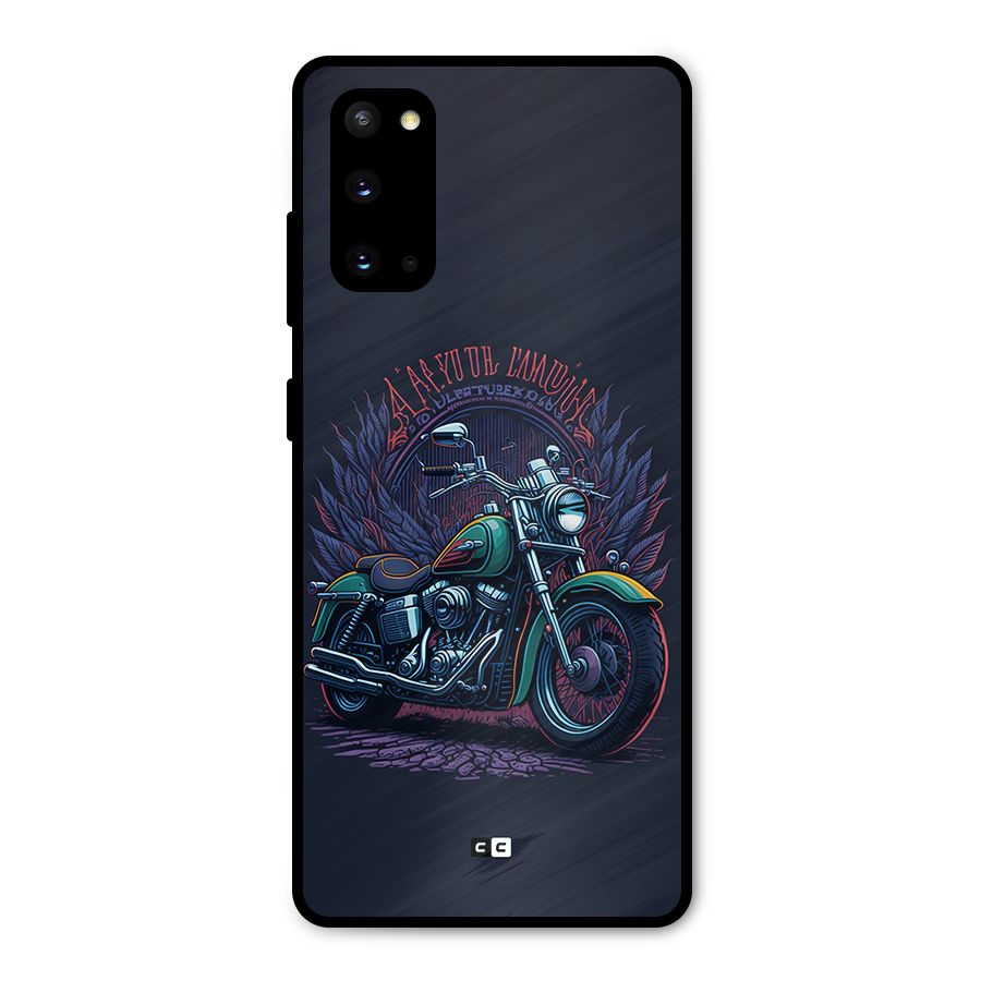 Vintage Desi Bike Metal Back Case for Galaxy S20