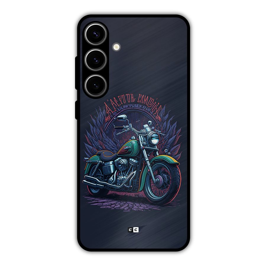 Vintage Desi Bike Metal Back Case for Galaxy S24 Plus