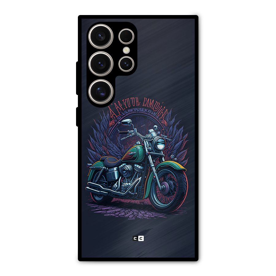Vintage Desi Bike Metal Back Case for Galaxy S24 Ultra