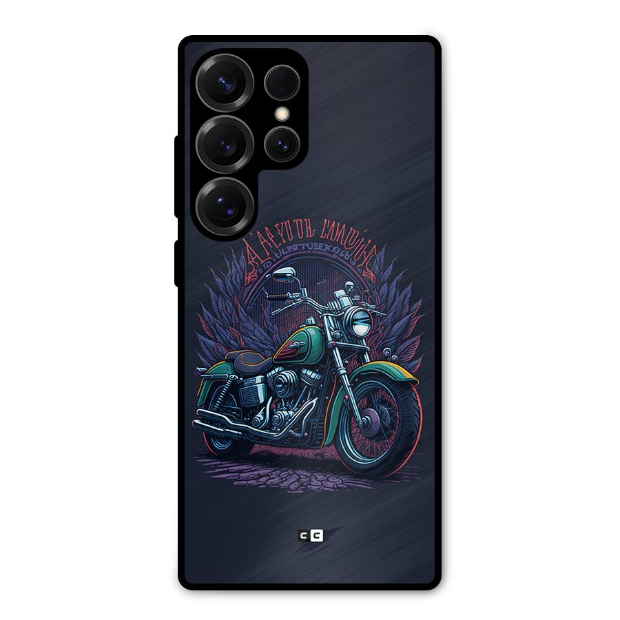 Vintage Desi Bike Metal Back Case for Galaxy S25 Ultra