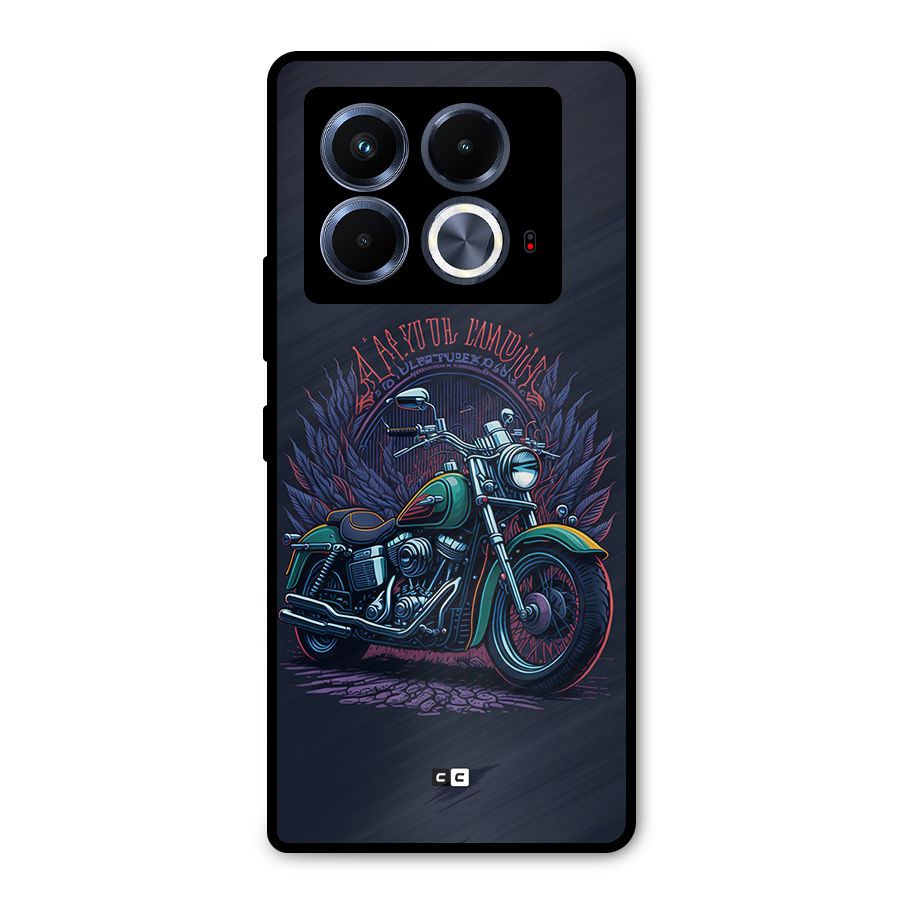 Vintage Desi Bike Metal Back Case for Infinix Note 40 5G