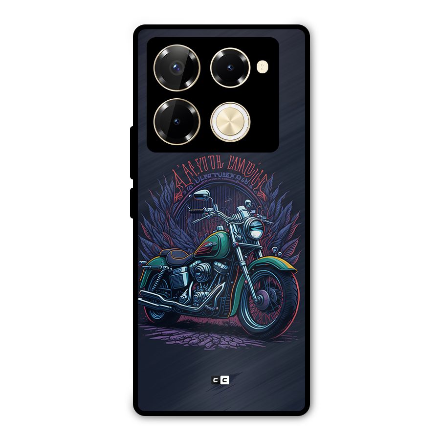 Vintage Desi Bike Metal Back Case for Infinix Note 40 Pro Plus