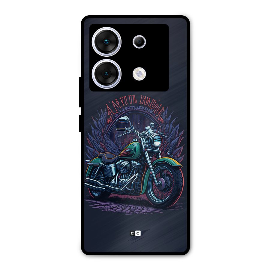 Vintage Desi Bike Metal Back Case for Infinix Zero 30 5G