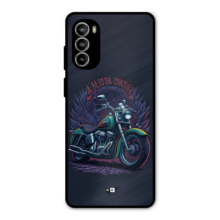 Vintage Desi Bike Metal Back Case for Moto G52