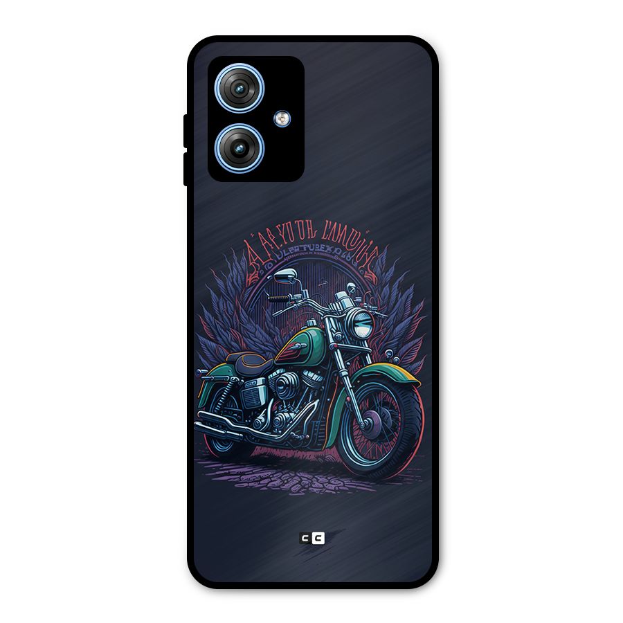Vintage Desi Bike Metal Back Case for Moto G54