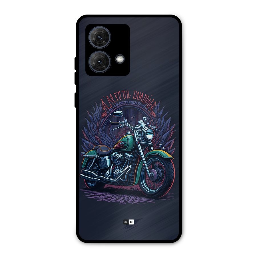 Vintage Desi Bike Metal Back Case for Moto G84