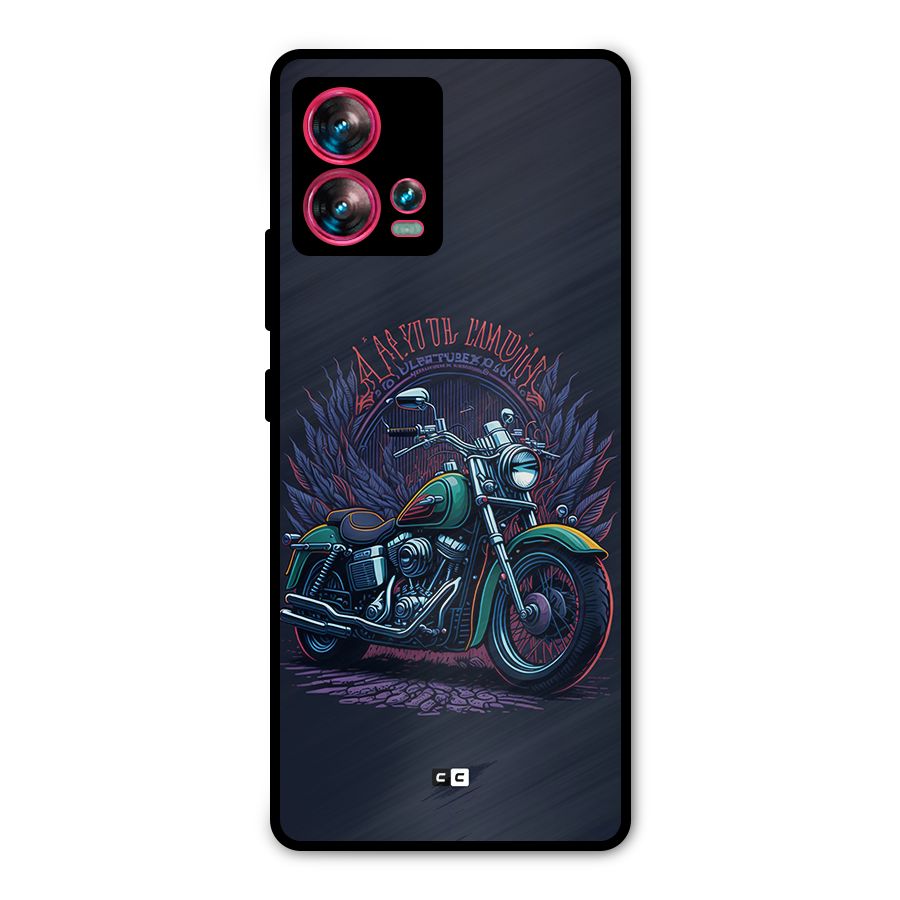 Vintage Desi Bike Metal Back Case for Motorola Edge 30 Fusion