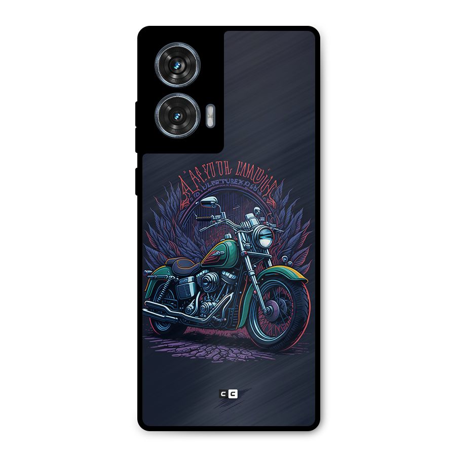 Vintage Desi Bike Metal Back Case for Motorola Edge 50 Fusion