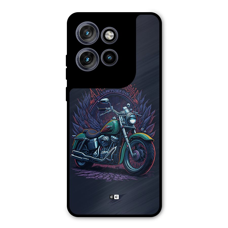 Vintage Desi Bike Metal Back Case for Motorola Edge 50 Neo