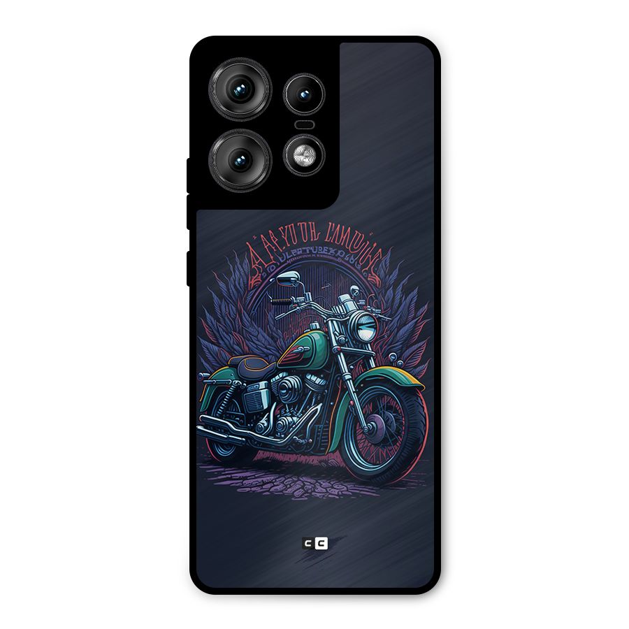 Vintage Desi Bike Metal Back Case for Motorola Edge 50 Pro