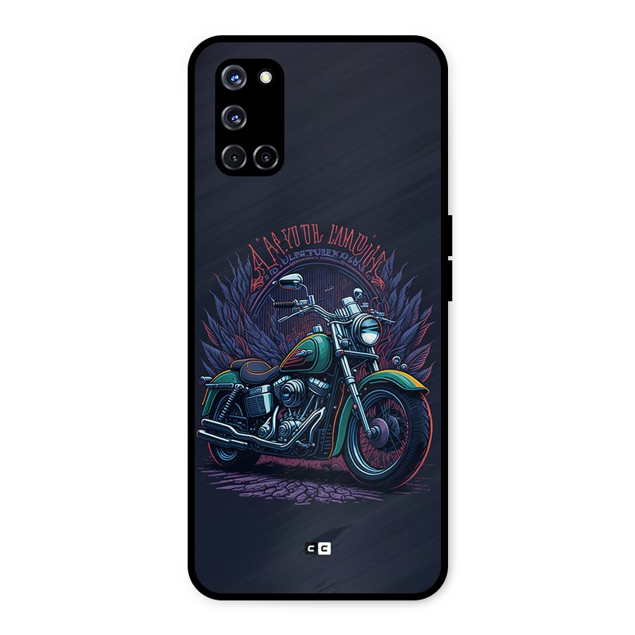 Vintage Desi Bike Metal Back Case for Oppo A52