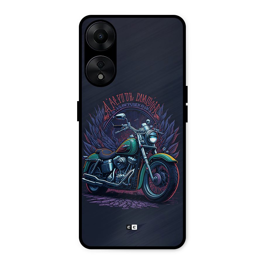 Vintage Desi Bike Metal Back Case for Oppo A78 5G