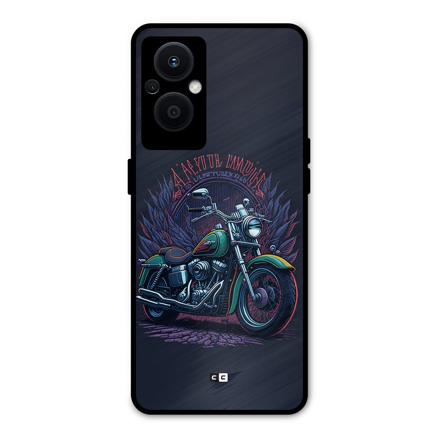 Vintage Desi Bike Metal Back Case for Oppo F21 Pro 5G