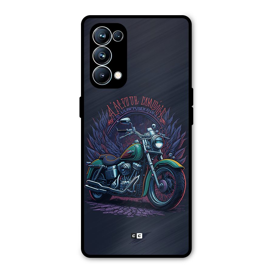 Vintage Desi Bike Metal Back Case for Oppo Reno5 Pro 5G
