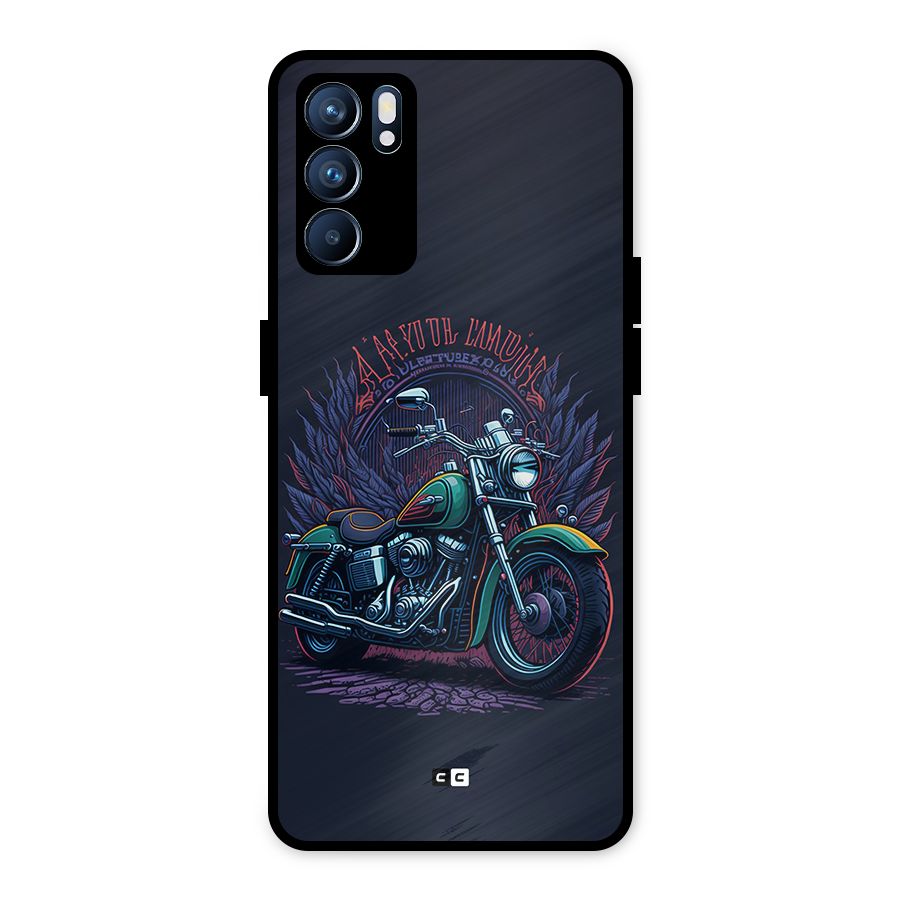 Vintage Desi Bike Metal Back Case for Oppo Reno6 5G