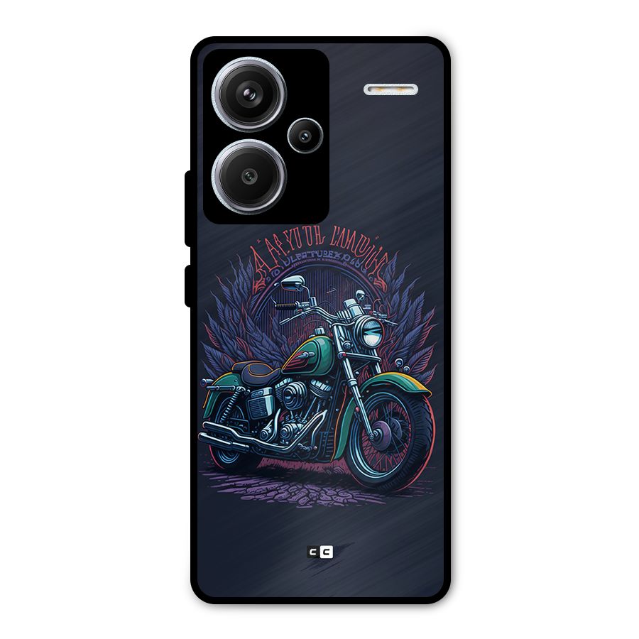Vintage Desi Bike Metal Back Case for Redmi Note 13 Pro Plus