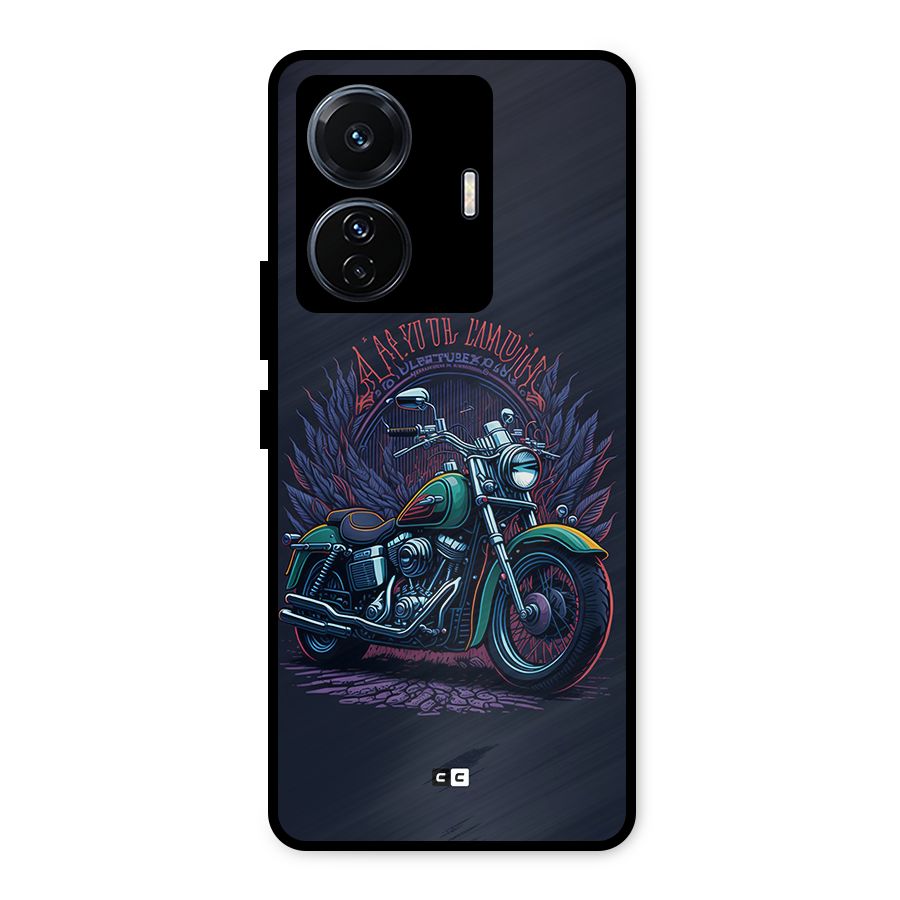 Vintage Desi Bike Metal Back Case for Vivo T1 Pro