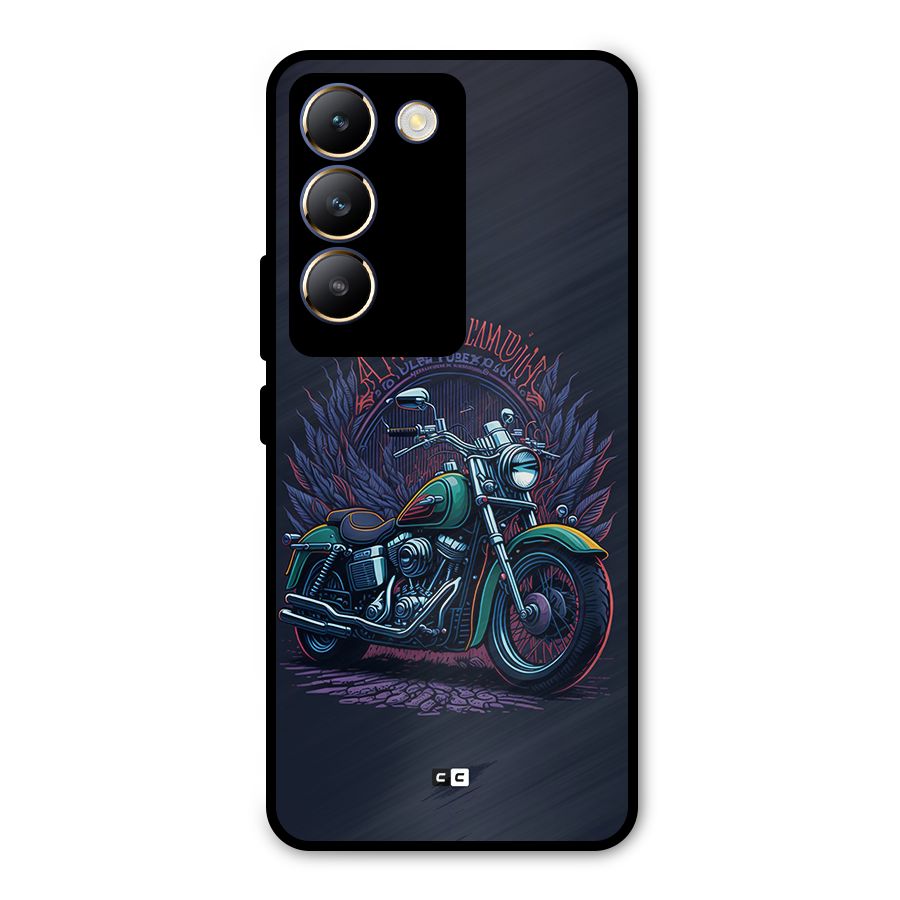Vintage Desi Bike Metal Back Case for Vivo T3 5G