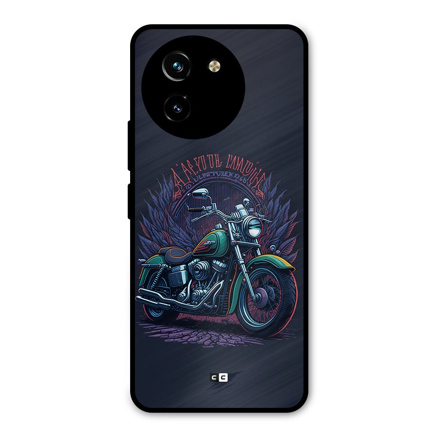 Vintage Desi Bike Metal Back Case for Vivo T3x