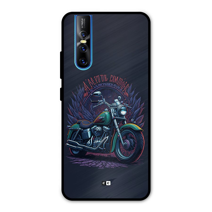 Vintage Desi Bike Metal Back Case for Vivo V15 Pro