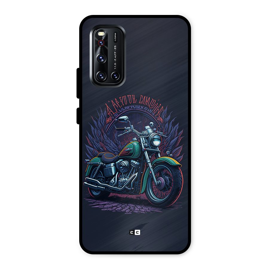 Vintage Desi Bike Metal Back Case for Vivo V19