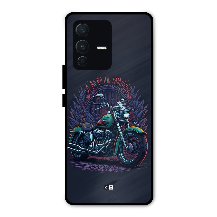 Vintage Desi Bike Metal Back Case for Vivo V23 Pro