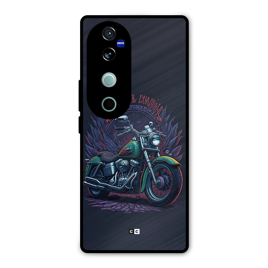 Vintage Desi Bike Metal Back Case for Vivo V40