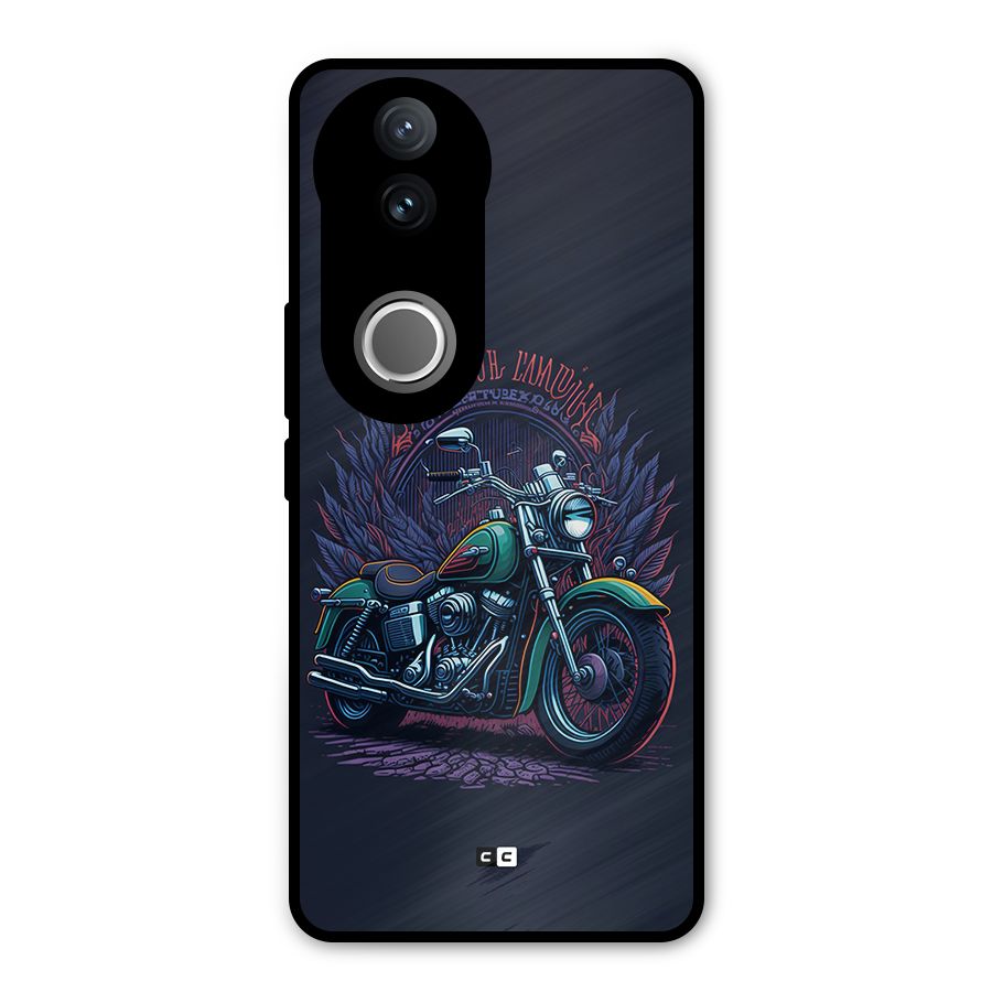 Vintage Desi Bike Metal Back Case for Vivo V50e