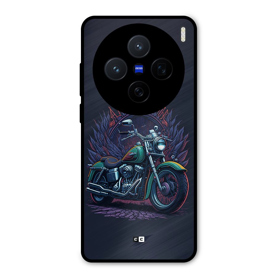 Vintage Desi Bike Metal Back Case for Vivo X200