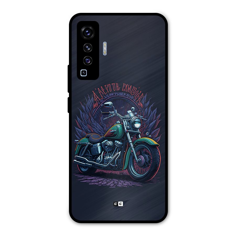 Vintage Desi Bike Metal Back Case for Vivo X50