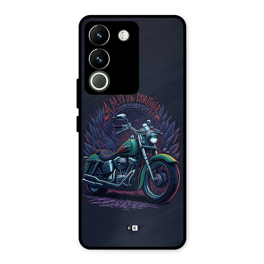 Vintage Desi Bike Metal Back Case for Vivo Y200