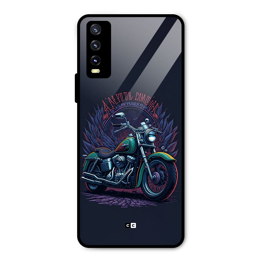 Vintage Desi Bike Metal Back Case for Vivo Y20g