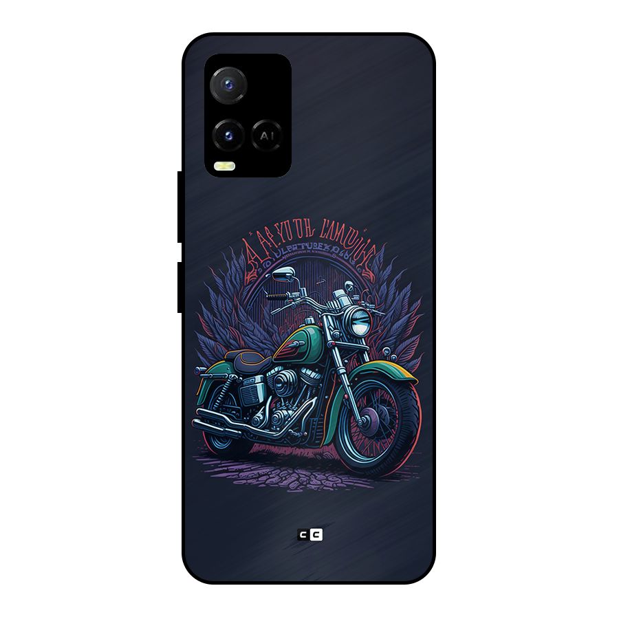 Vintage Desi Bike Metal Back Case for Vivo Y21 2021