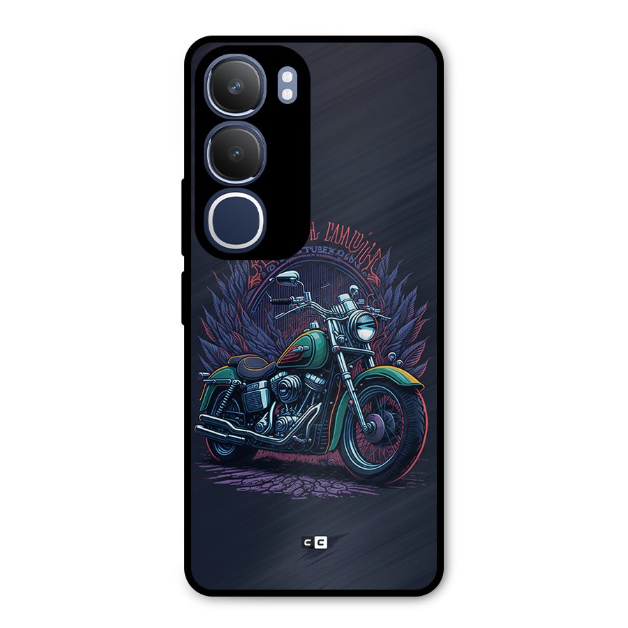 Vintage Desi Bike Metal Back Case for Vivo Y29